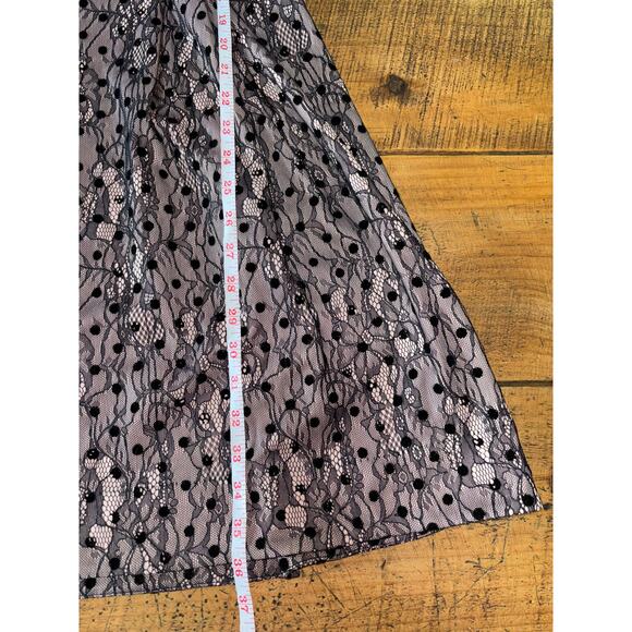 Womens Jason Wu Blush Black Lace Overlay Sleeveless Knee Length Dress Size M - Picture 10 of 12